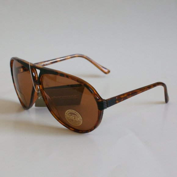 NWT 90's TrueVintage Sports Double Bridge Aviator Coppermax lens tech sunglasses - Picture 2 of 7